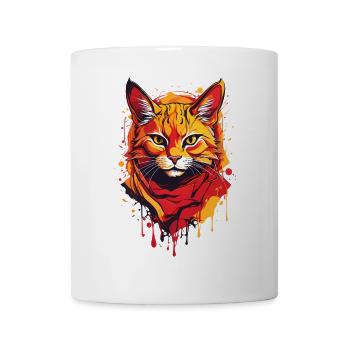 Chat cool - Mug blanc - blanc - Devant