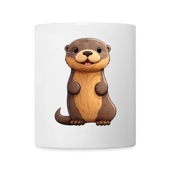 Niedliches Otter-Design | Sommerstimmung | Otter - Tasse - Weiß - Vorne
