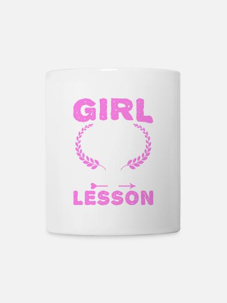 Diese Seglerin erteilt Dir eine Lektion - Tasse - Weiß
