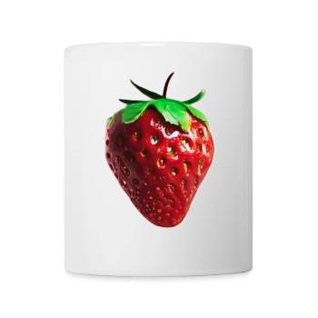 Hübsche rote Erdbeere - Tasse - Weiß - Vorne