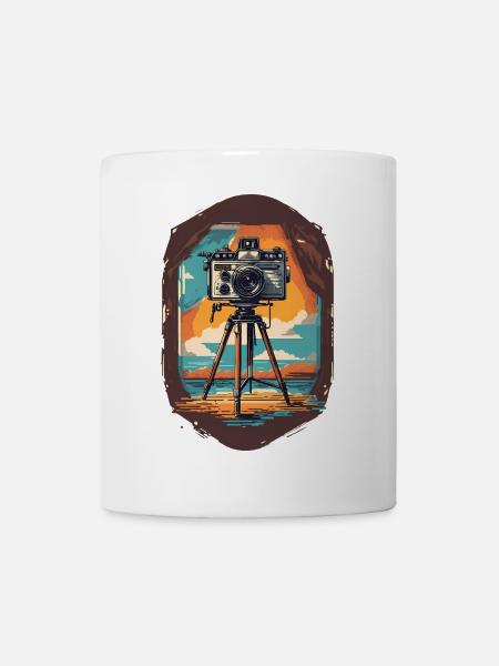 Fotokamera - Tasse - Weiß