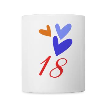18. 18 JAHRE ALT. 18-jähriges JUBILÄUM. GEBURTSTAG 18 JAHRE. - Tasse - Weiß - Vorne