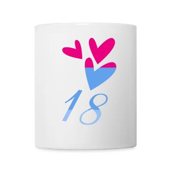 18. 18 JAHRE ALT. 18-jähriges JUBILÄUM. GEBURTSTAG 18 JAHRE. - Tasse - Weiß - Vorne