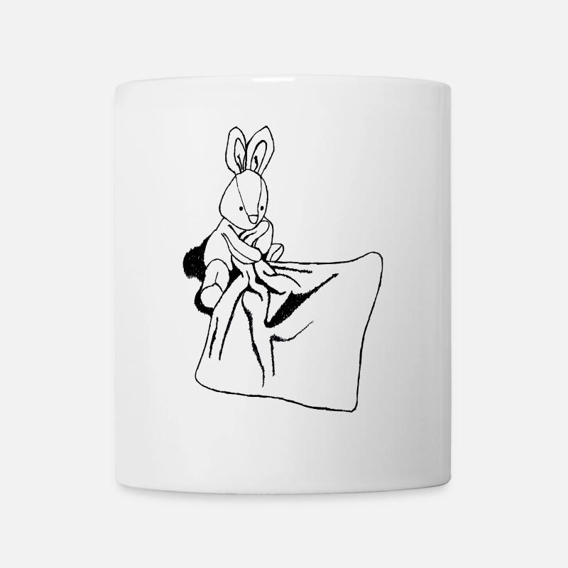 Hase mit Kuscheldecke - Tasse - Weiß