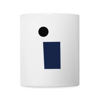 Rechteck und Kreis - Tasse - Weiß - Vorne