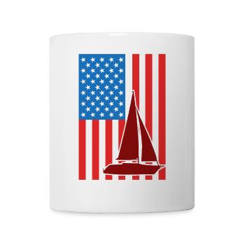 Segeln USA Flagge - Tasse - Weiß - Vorne