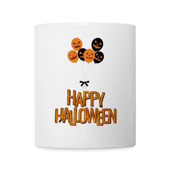 Happy Halloween schwebender Kürbis - Tasse - Weiß - Vorne
