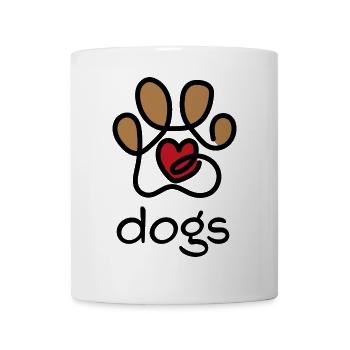 Hundepfote - Tasse - Weiß - Vorne