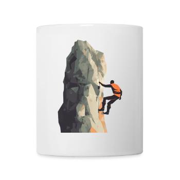 Grimpeur sur la paroi rocheuse - Mug blanc - blanc - Devant
