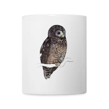 Illustration: Afrikanischer Waldkauz - Tasse - Weiß - Vorne