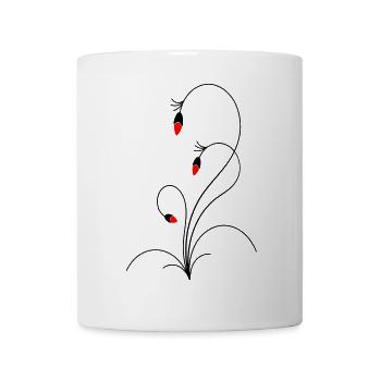 delicate flower tendril - Mug - white - Front