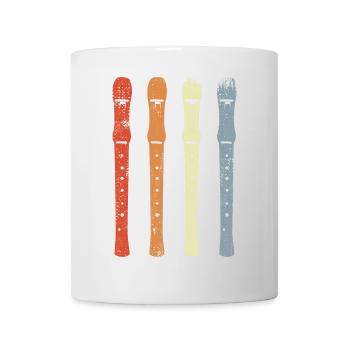 Croquis de flûte vintage - Mug blanc - blanc - Devant