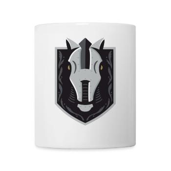 Ritterhelm Wappen Schild – Grafik - Tasse - Weiß - Vorne