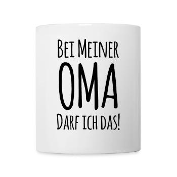 Bei Oma darf ich das! - Tasse - Weiß - Vorne