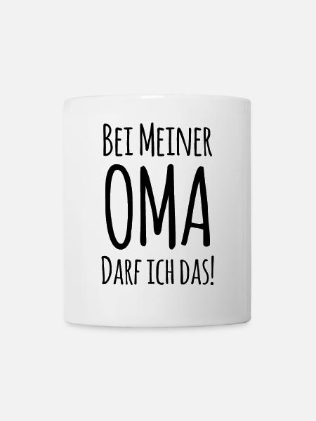 Bei Oma darf ich das! - Tasse - Weiß