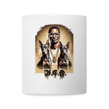 Rapper mit Dobermänner - Tasse - Weiß - Vorne