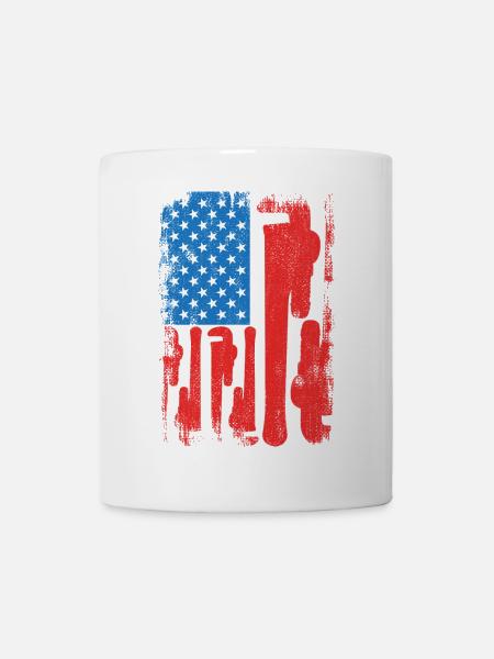 Installateur USA Flagge - Tasse - Weiß