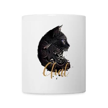 Chat Ornemental Papa Chat - Mug blanc - blanc - Devant