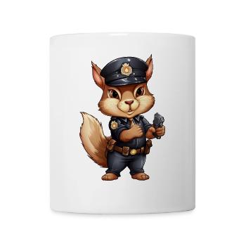 Squirrel Policeman - Mug - white - Front