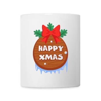 Weihnachten, Frohe Feiertage, Weihnachtsmann - Tasse - Weiß - Vorne