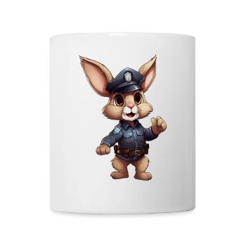Häschen Polizei - Tasse - Weiß - Vorne