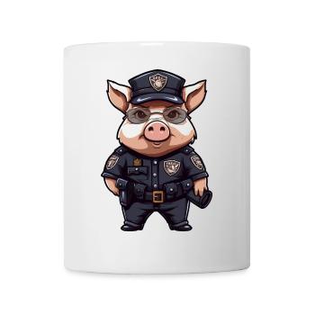 Piggy Policeman - Mug - white - Front