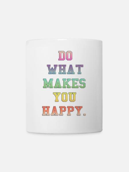 Message de bonheur coloré inspirant - Mug blanc - blanc