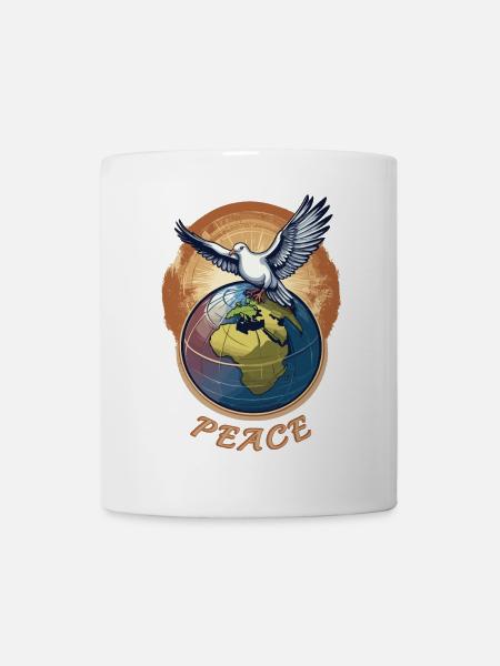 Weltfrieden auf der Erde - Tasse - Weiß