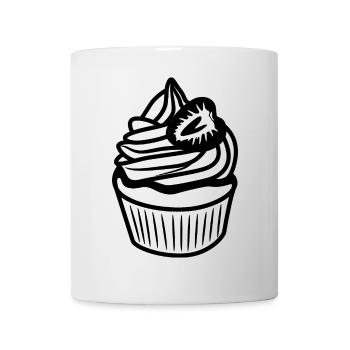 Torte - Tasse - Weiß - Vorne