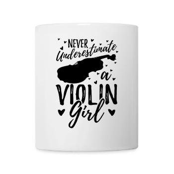 Never Underestimate A Violin Girl - Mug - white - Front