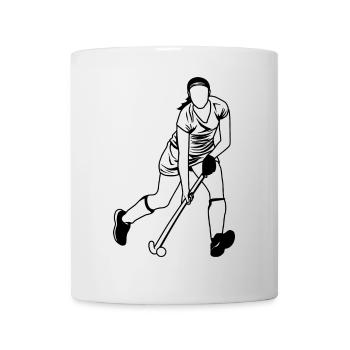 Joueur de hockey sur gazon - Mug blanc - blanc - Devant