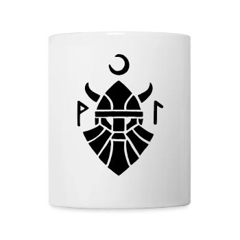 Symbole noir du guerrier viking - Mug blanc - blanc - Devant
