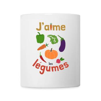 J'aime les légumes - Mug blanc - blanc - Devant