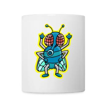 Fuck You - Noeud papillon, symbole cool et amusant - Mug blanc - blanc - Devant