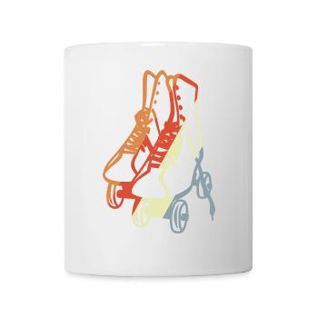 Vintage Rollschuhe - Tasse - Weiß - Vorne