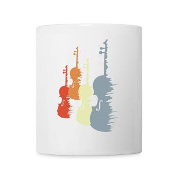 Geigen Skizze - Tasse - Weiß - Vorne