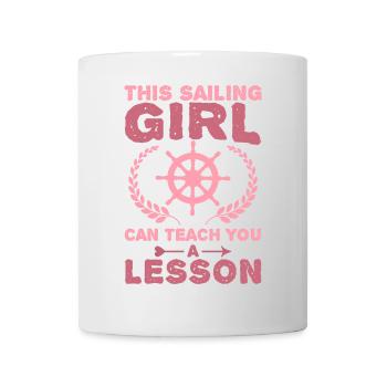 Fille de voile - Mug blanc - blanc - Devant