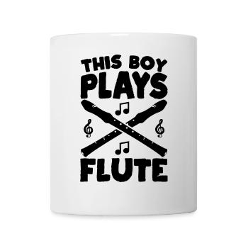 This Boy Plays Flute - Mug - white - Front