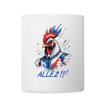 Football and Rugby, sport in blue, white and red colours - Mug - white - Front