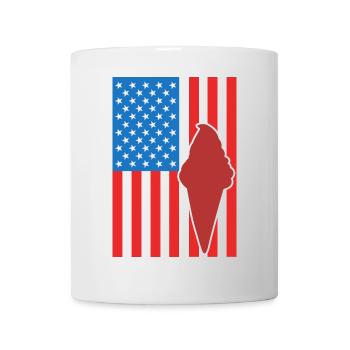 Crème glacée Drapeau des États-Unis - Mug blanc - blanc - Devant
