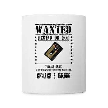 WANTED CASSETTE AUDIO - Mug blanc - blanc - Devant