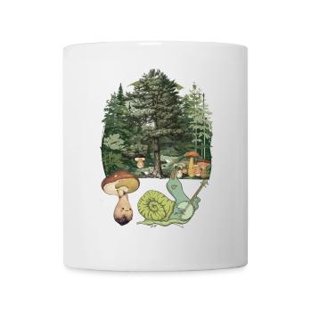 Enfant Escargot Habitant De La Forêt Musique Enfant - Mug blanc - blanc - Devant