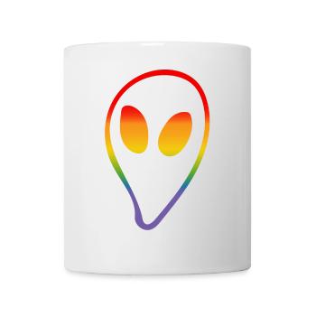 Regenbogen Alien LGBTQI lgbt tshirt - Tasse - Weiß - Vorne