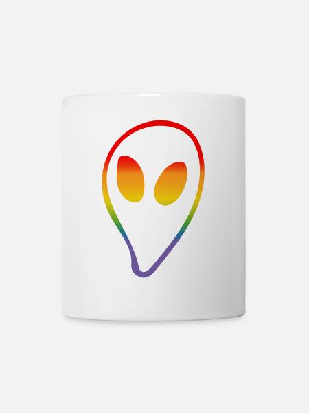 Regenbogen Alien LGBTQI lgbt tshirt - Tasse - Weiß