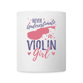 Never underestimate a violinist - Mug - white - Front
