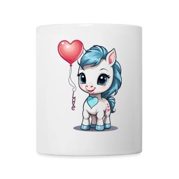 Cute pony with heart - Mug - white - Front