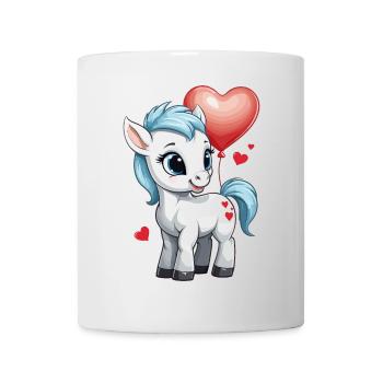 Cute pony with heart - Mug - white - Front
