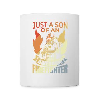 Son of a great firefighter - Mug - white - Front