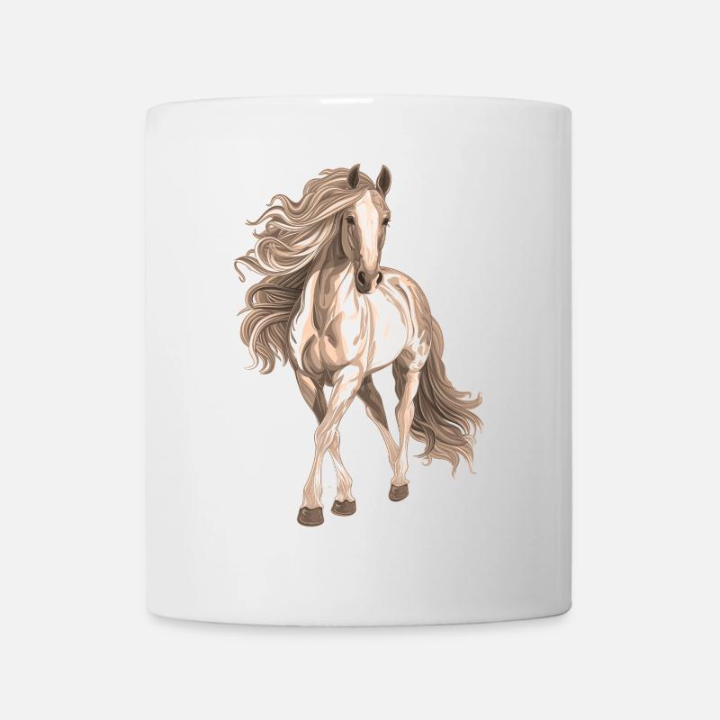 Pferdemotiv - Tasse - Weiß
