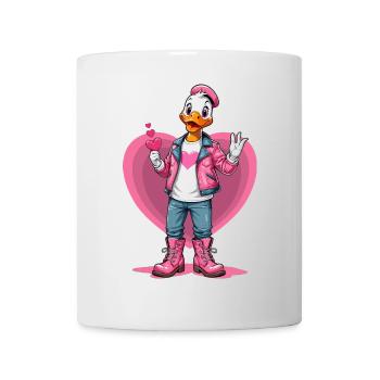 Cute duck with heart - Mug - white - Front